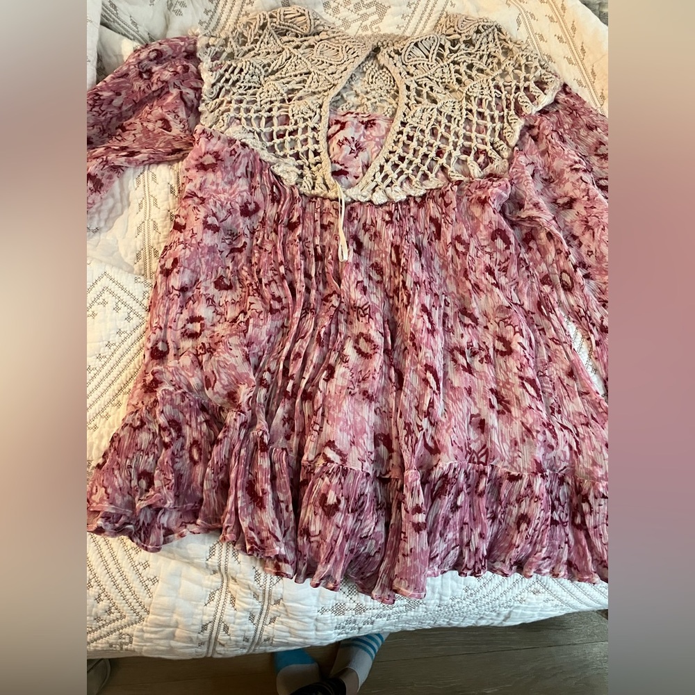 Free people crochet tunic